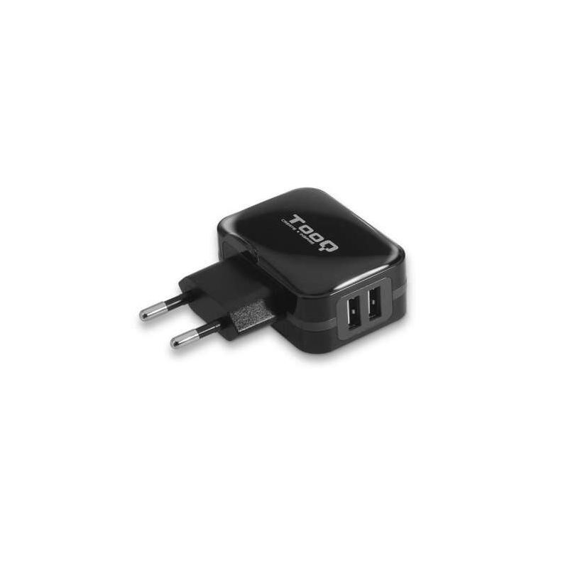 Chargeur mural 2x USB 2.0 - Technologie AI - Couleur Noir