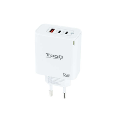 Tooq Chargeur Mural GaN 2 USB-C/PD + USB-A/QC 65W - Couleur Blanche