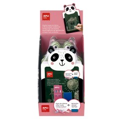 ✅ Apli Display de 9 paquets de tableau noir pour craies en forme d'animaux + boîte de 3 craies de couleur et go en stock