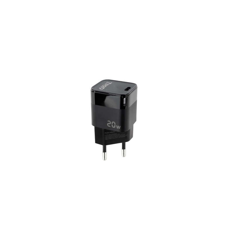 Chargeur Mural Tooq USB-C/PD 20W - Noir