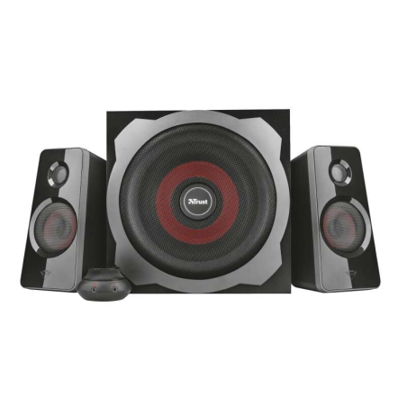 Enceintes Trust Gaming GXT 38 Tytan 2.1 120W - Caisson de basses en bois 30W - Câble 1,40m - Couleur noire