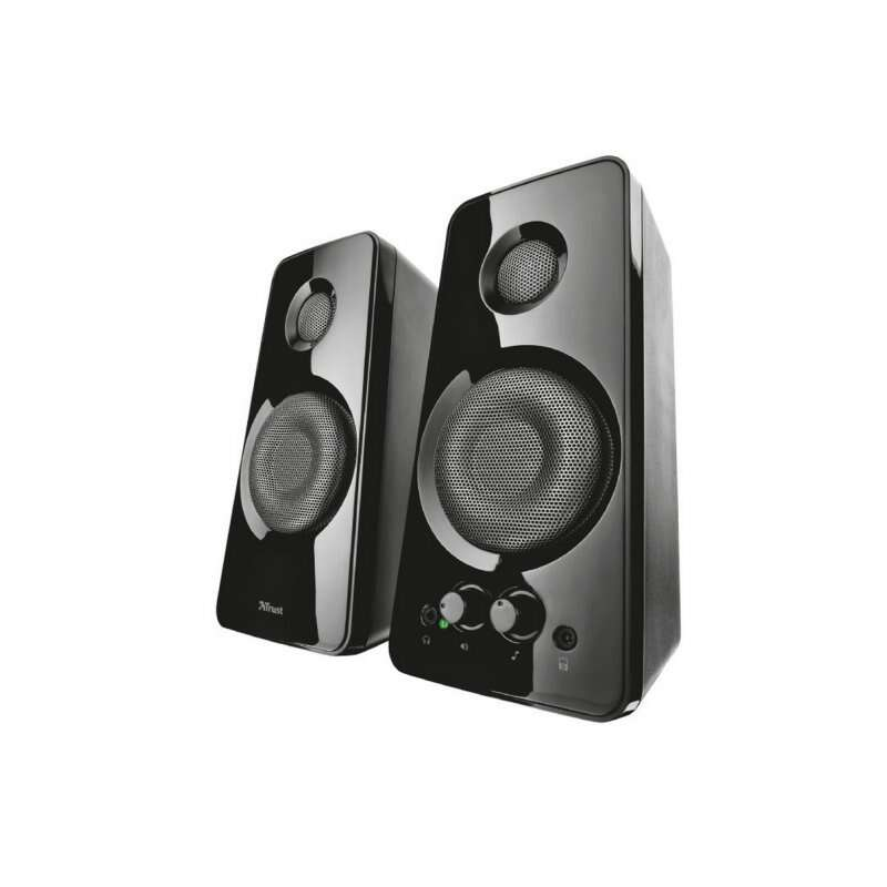Enceintes Trust Tytan USB 2.0 36W - Contrôle des basses et du volume - Entrée Jack 3,5 mm