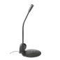 Microphone de bureau Trust Primo - Haute sensibilité - Jack 3,5 mm - Câble de 1,80 m - Couleur noire