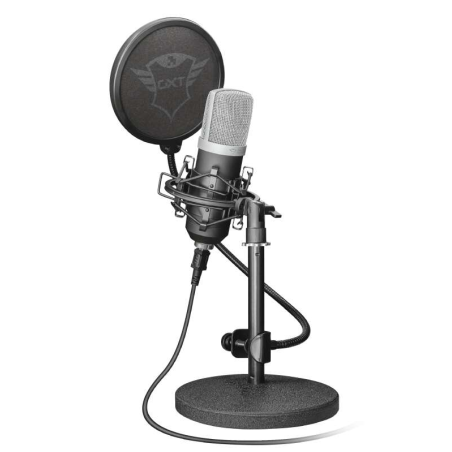 Trust Gaming GXT 252 Emita Microphone Cardioïde USB - Pied Métal - Câble 1.80m - Couleur Noir