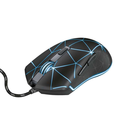 Trust Gaming GXT 133 Locx Souris USB 4000dpi - 6 Boutons - Eclairage LED - Câble Tressé 1.80m - Utilisation Ambidextre - Couleur