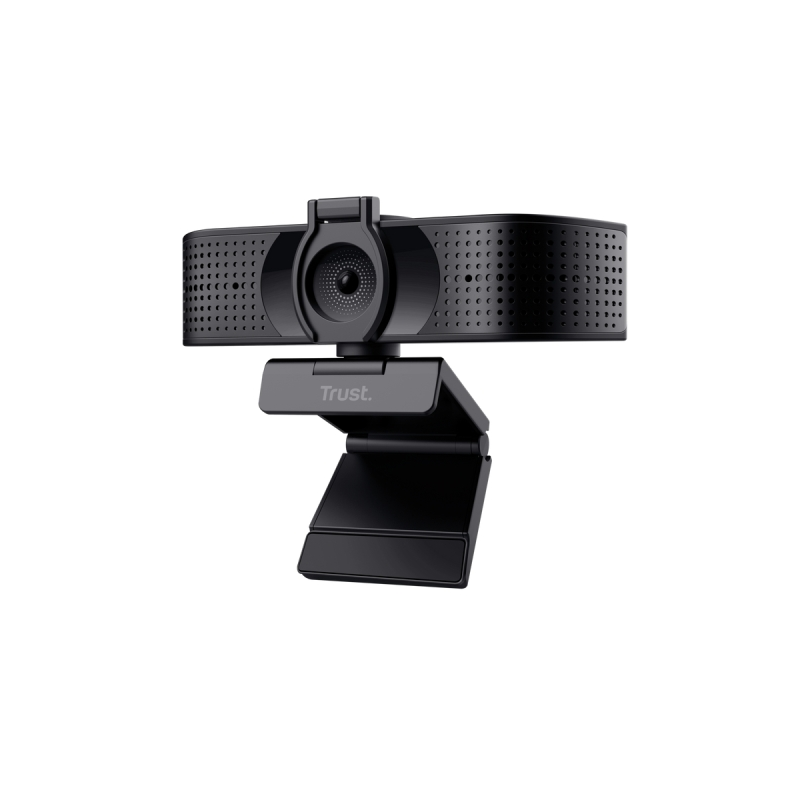 Webcam Trust Teza 4K Ultra HD - Câble de 2 m - Microphone intégré - Balance des blancs automatique - Mode confidentialité - Adap