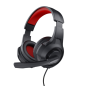 Trust Casque de jeu circumaural - Microphone pliable - Bandeau réglable - Son stéréo - Microphone à condensateur - Compatible av