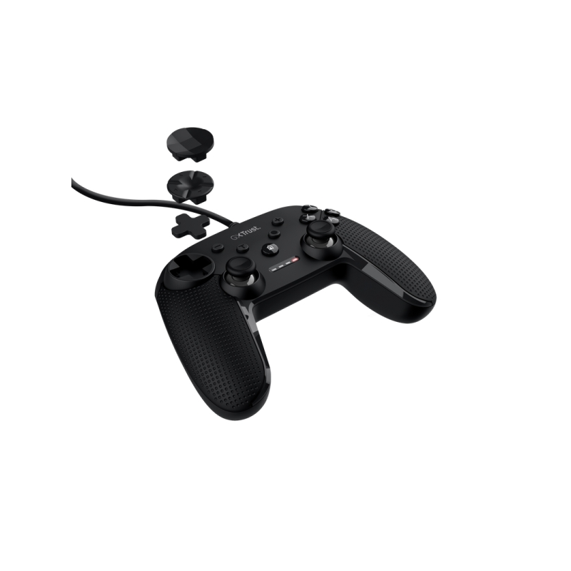 Contrôleur de jeu Trust Muta - Câble de 3 mètres - Déclencheur sensible à la pression - Personnalisable - 15 boutons - Stick ana