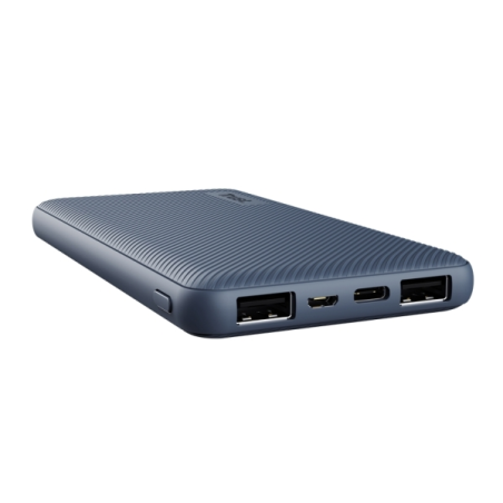 Trust Primo Powerbank 10000mAh - USB, Type C - Chargement rapide - Couleur Bleu