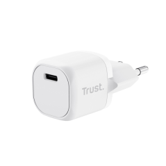 Trust Chargeur USB-C ultra-faible 20 W - Sortie puissante de 20 W - Compatible avec le chargement PD et PPS - Protections contre
