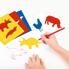 ✅ Apli Kids Lot de 6 Pochoirs Dinosaure couleur Surtido en stock