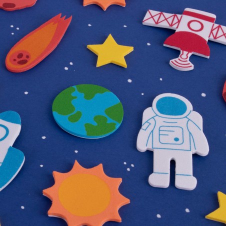 Apli Lot de 56 Formes Adhésives EVA Espace