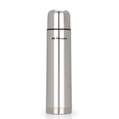 Orbegozo TRL 10060 Thermos en Inox - Conserve les liquides froids pendant 24H et chauds pendant 12H - Capacité 1000 ml - Bouchon
