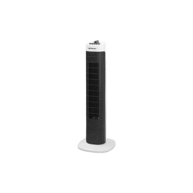 Orbegozo TW-0730 Ventilateur Tour Oscillant - 3 Vitesses - Débit d'Air Puissant - Pratique et Fonctionnel - Couleur Blanc/Noir