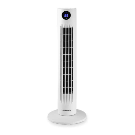 Ventilateur Tour Orbegozo TWM 0960 - Moteur Puissant 60W - Hauteur 78cm - Panneau LED avec Indicateur de Température - Fonction