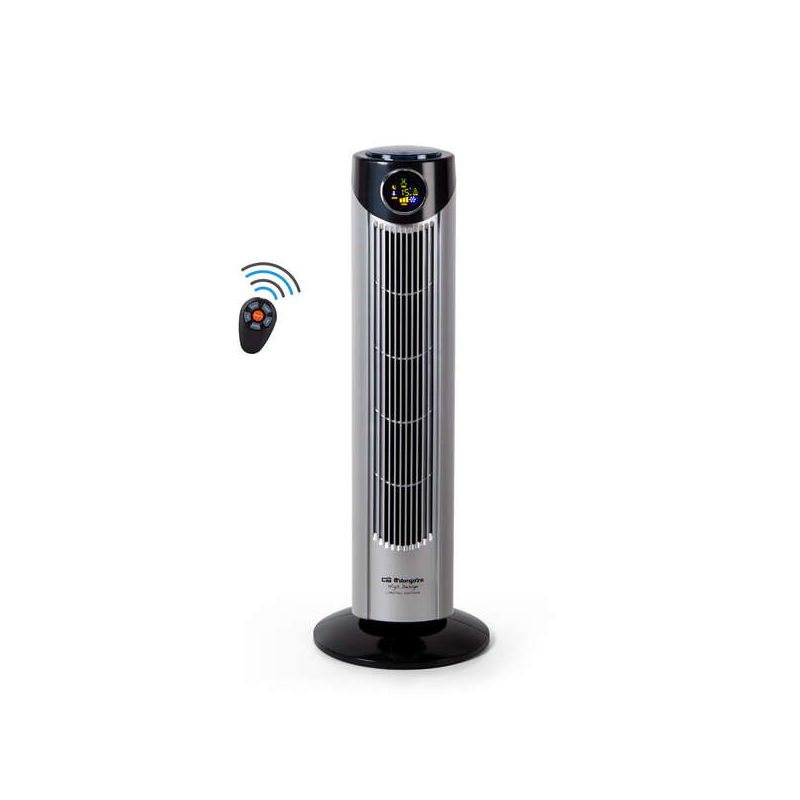 Ventilateur tour ionique Orbegozo TW-0850 - Débit d'air puissant - Affichage numérique - Télécommande - Idéal pour lutter contre