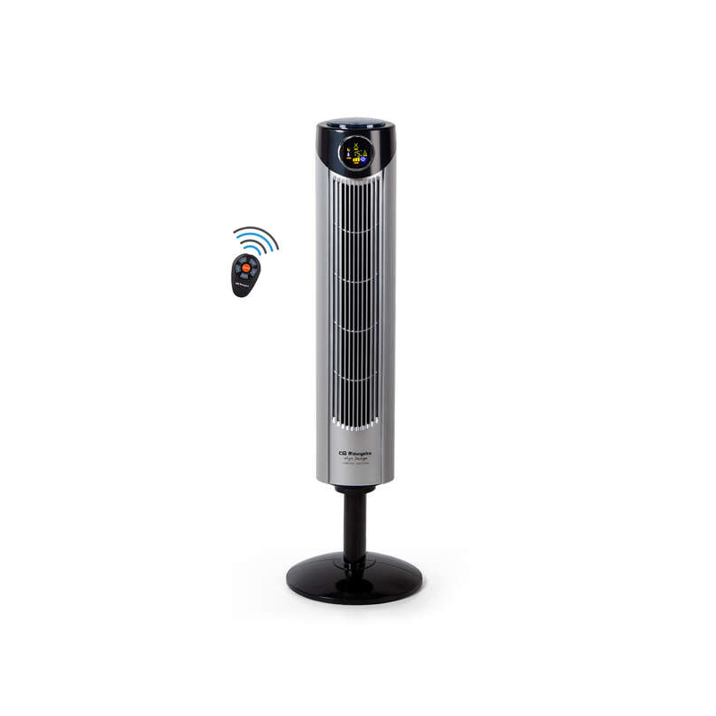 Ventilateur tour ionique oscillant Orbegozo TW-0850 - Débit d'air puissant - Affichage numérique - Télécommande - Pratique et fo