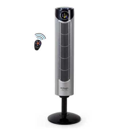 Ventilateur tour ionique oscillant Orbegozo TW-0850 - Débit d'air puissant - Affichage numérique - Télécommande - Pratique et fo