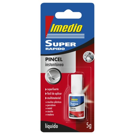 ✅ Imedio Colle Instantanée Super Rapide Flacon avec Pinceau 5gr couleur Transparent en stock
