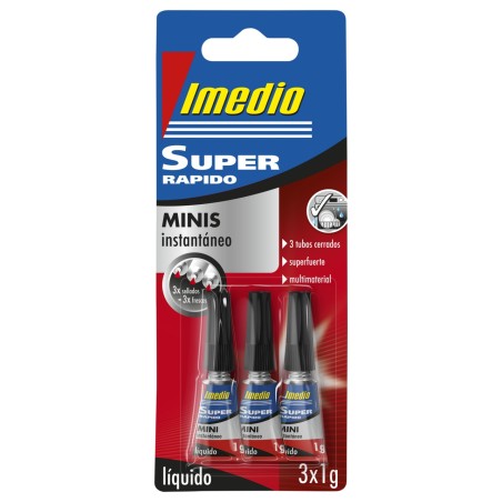 ✅ Imedio Colle Instan. Super Rapide Pack 3x1gr couleur Transparent en stock