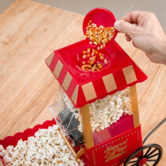 Machine à popcorn à air chaud Innovagoods Sweet & Pop Times - Puissance 1200 W - Style vintage - Cuisson sans huile - Doseur inc