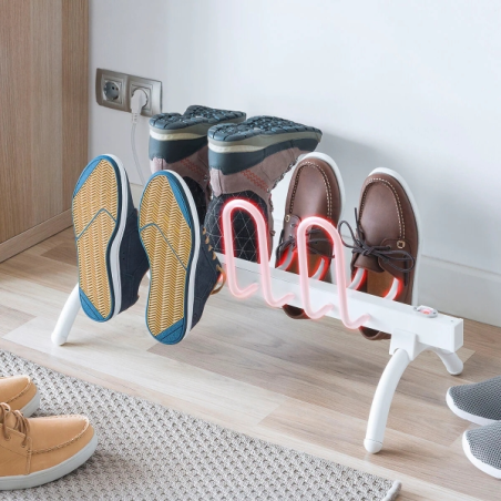 Séchoir à chaussures électrique Innovagoods - 80 W - Capacité : 4 paires - Câble de 130 cm - Étanchéité IPX2 - Dimensions : 71 x