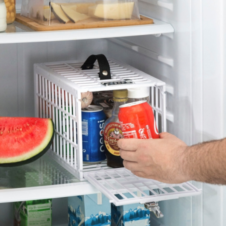 Cage de sécurité alimentaire pour réfrigérateur Innovagoods - Polypropylène - Serrure à combinaison - Poignée de transport - 28