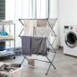 Étendoir à linge extensible en métal Innovagoods Cloxy, 3 hauteurs réglables, 11 barres, supporte jusqu'à 12 kg, pliable, résist