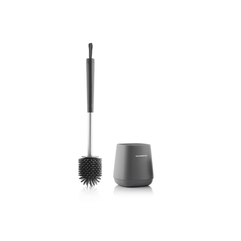 Brosse WC en caoutchouc Innovagoods Kleanu - Antidérapante - Système anti-goutte - Facile à nettoyer - Antibactérienne - 12 x 43
