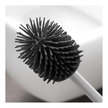 Brosse WC en caoutchouc Innovagoods Kleanu - Antidérapante - Système anti-goutte - Facile à nettoyer - Antibactérienne - 12 x 43
