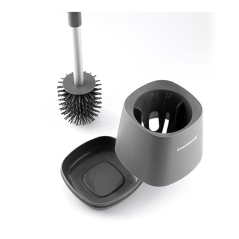 Brosse WC en caoutchouc Innovagoods Kleanu - Antidérapante - Système anti-goutte - Facile à nettoyer - Antibactérienne - 12 x 43