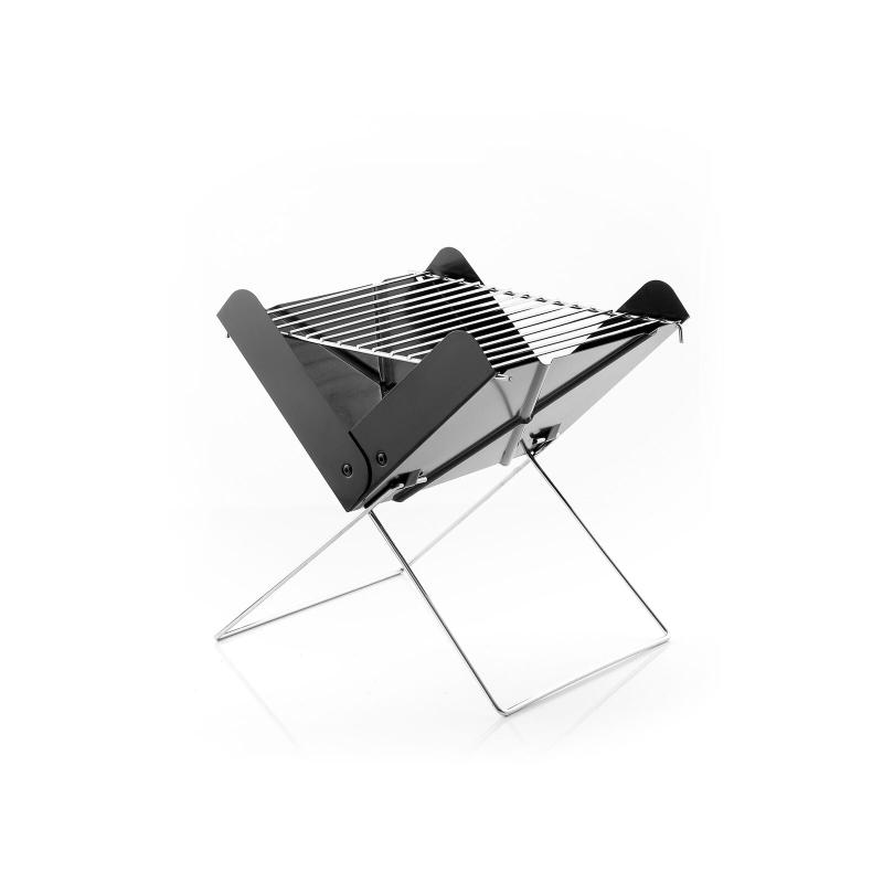 Barbecue à charbon de table portable Innovagoods Foldecue Mini - Pliable - Grille 30 x 24,5 cm - Facile à nettoyer - Compact - L