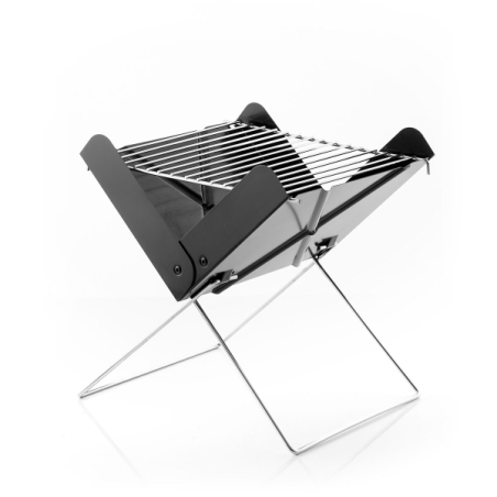 Barbecue à charbon de table portable Innovagoods Foldecue Mini - Pliable - Grille 30 x 24,5 cm - Facile à nettoyer - Compact - L