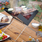 Barbecue à charbon de table portable Innovagoods Foldecue Mini - Pliable - Grille 30 x 24,5 cm - Facile à nettoyer - Compact - L
