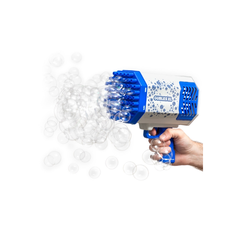 Pistolet à bulles géantes Innovagoods Gubles XL - Batterie 1200 mAh - Lumière LED - Accessoires inclus - Rechargeable - 20,8 x 2