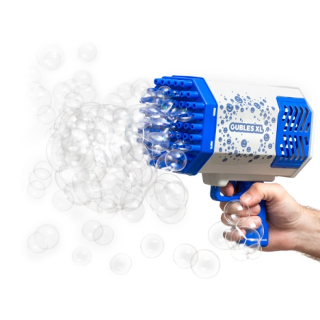 Pistolet à bulles géantes Innovagoods Gubles XL - Batterie 1200 mAh - Lumière LED - Accessoires inclus - Rechargeable - 20,8 x 2