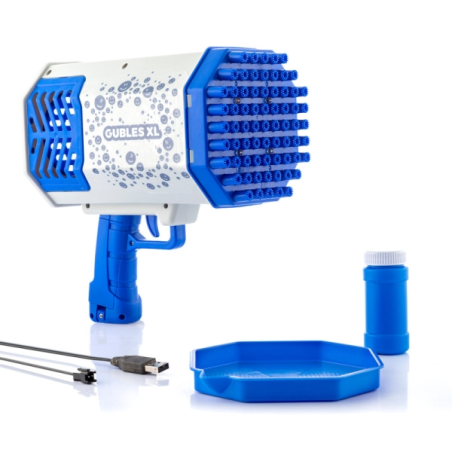 Pistolet à bulles géantes Innovagoods Gubles XL - Batterie 1200 mAh - Lumière LED - Accessoires inclus - Rechargeable - 20,8 x 2