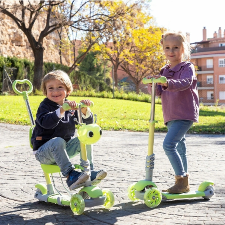 Trottinette convertible 3-en-1 Innovagoods Scuvol pour enfants - Roues de 12 cm - Supporte jusqu'à 40 kg - Accessoires inclus -
