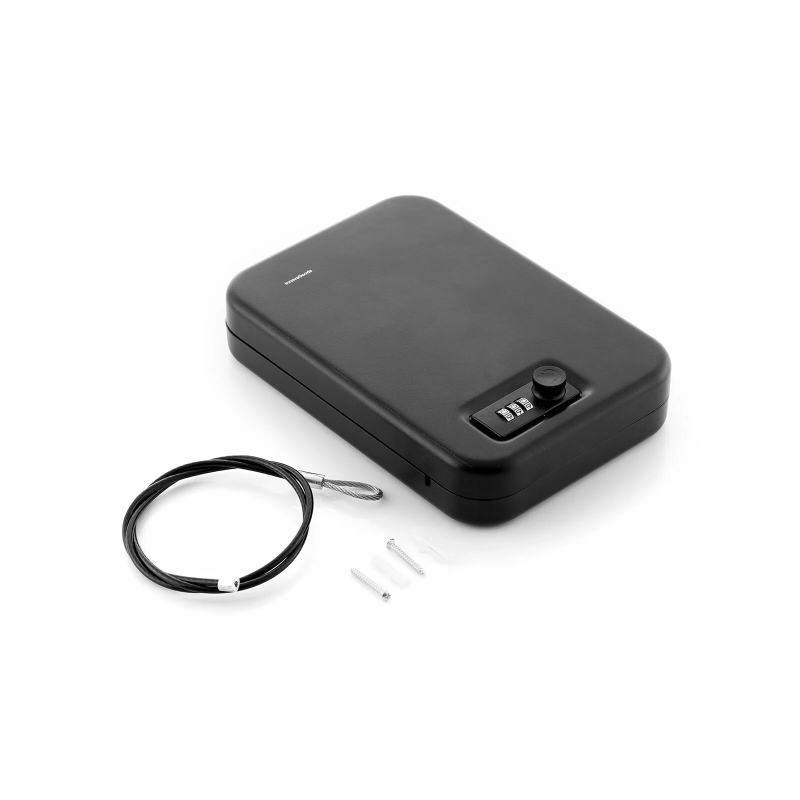 Coffre-fort portable Innovagoods Priseven - Câble en acier - Accessoires inclus - Multifonctionnel - Serrure à combinaison - 24,