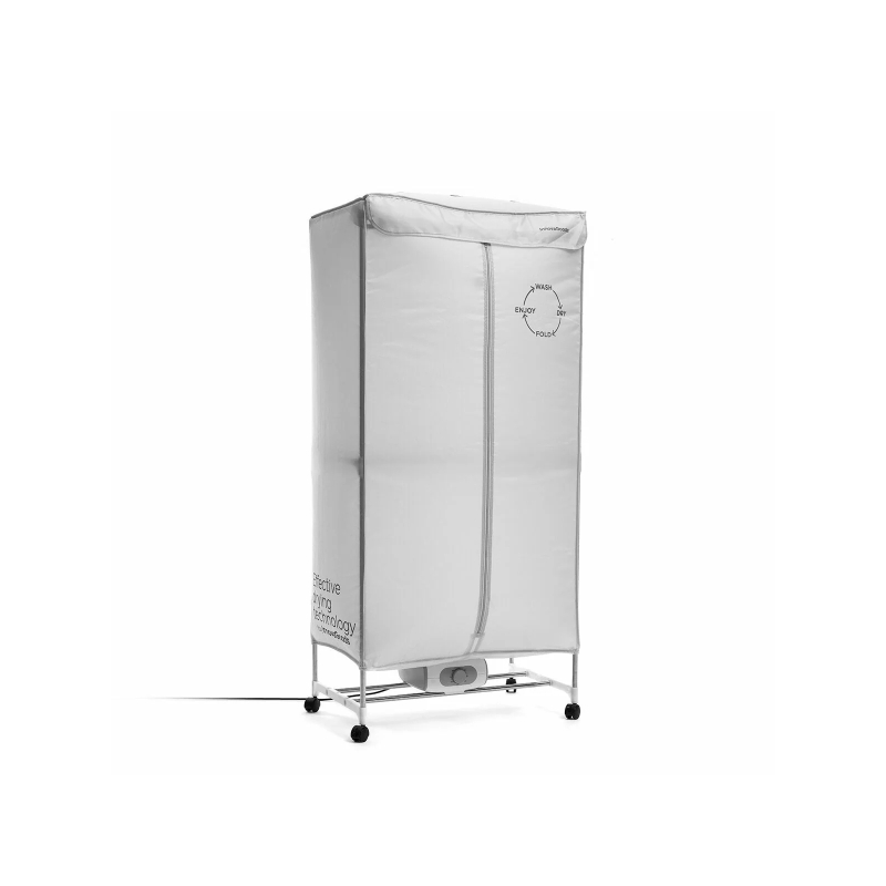Sèche-linge électrique portable Innovagoods Dupledry à 2 niveaux - 1200 W - Capacité 15 kg - Câble de 140 cm - Température jusqu