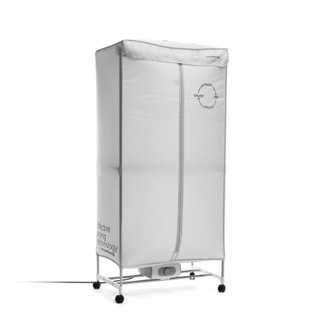 Sèche-linge électrique portable Innovagoods Dupledry à 2 niveaux - 1200 W - Capacité 15 kg - Câble de 140 cm - Température jusqu