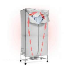 Sèche-linge électrique portable Innovagoods Dupledry à 2 niveaux - 1200 W - Capacité 15 kg - Câble de 140 cm - Température jusqu