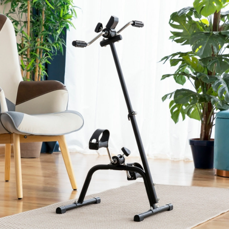 Appareil d'exercice à double pédale Innovagoods Rollekal pour les bras et les jambes - Réglable - Affichage numérique - Antidéra