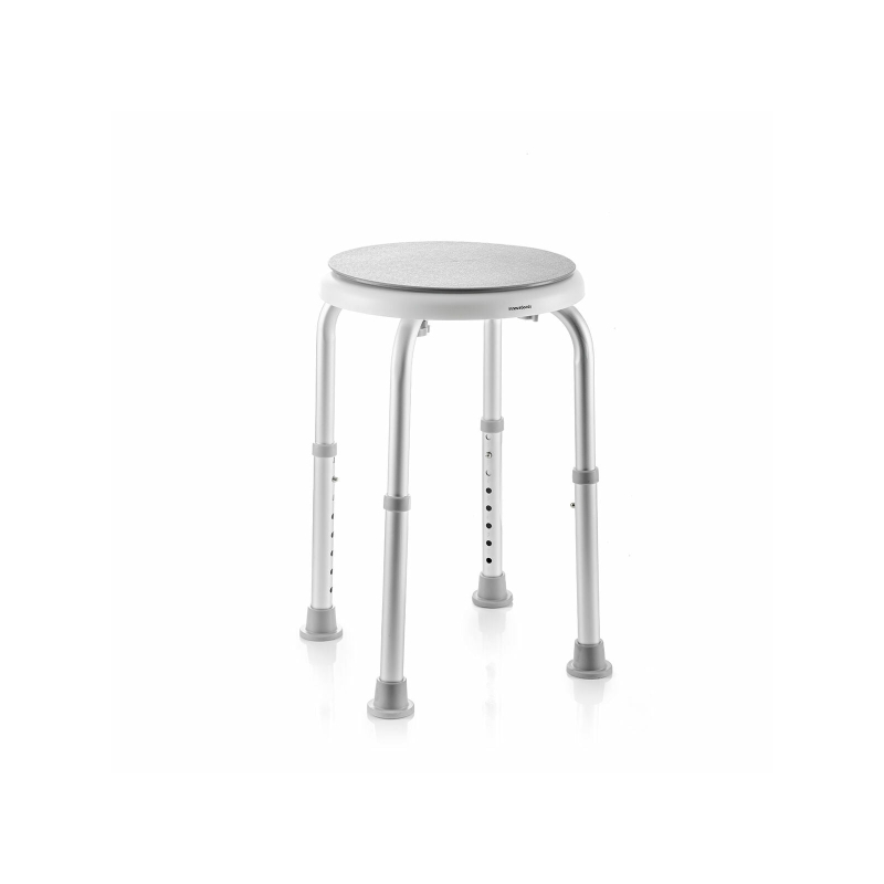 Tabouret de toilette pivotant Innovagoods Roshawer - Hauteur réglable - Siège pivotant - Antidérapant - Durable - Montage facile