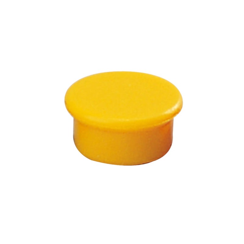 Dahle Aimants 13 mm - Jaune (Lot de 10)