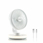 Ventilateur de bureau rechargeable Innovagoods blanc 4 vitesses Ventilateur de bureau rechargeable Innovagoods blanc 4 vitesses