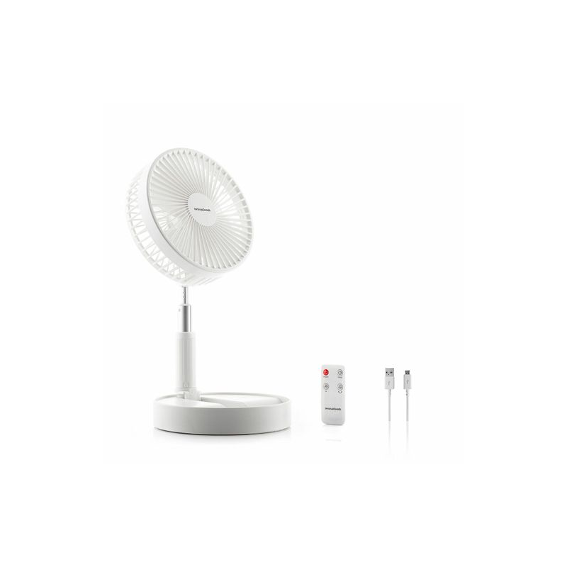 Ventilateur pliable 3-en-1 Innovagoods Fandle blanc 7200 mAh Ventilateur pliable 3-en-1 Innovagoods Fandle blanc 7200 mAh