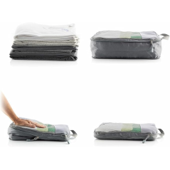 Innovagoods Compakube Lot de 4 sacs de rangement compressibles pour valises - Respirants - Double fermeture éclair - Différentes