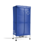 Sèche-linge électrique portable Innovagoods Dupledry bleu à 2 niveaux - 1200 W - Capacité 15 kg - Câble de 140 cm - Température
