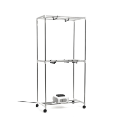 Sèche-linge électrique portable Innovagoods Dupledry bleu à 2 niveaux - 1200 W - Capacité 15 kg - Câble de 140 cm - Température